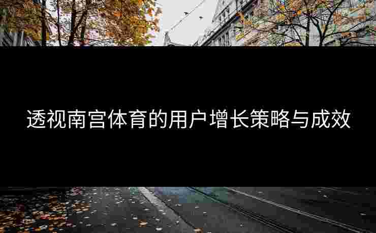透视南宫体育的用户增长策略与成效