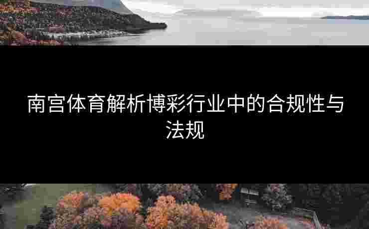 南宫体育解析博彩行业中的合规性与法规